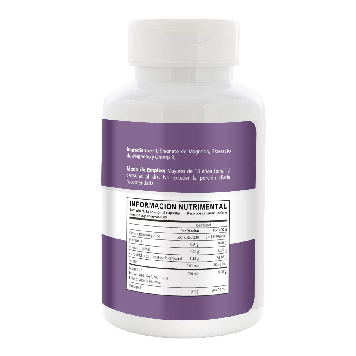 Naturagel L-Treonato Magnesio 90 Cápsulas Naturagel L-Treonato Magnesio 90 Cápsulas