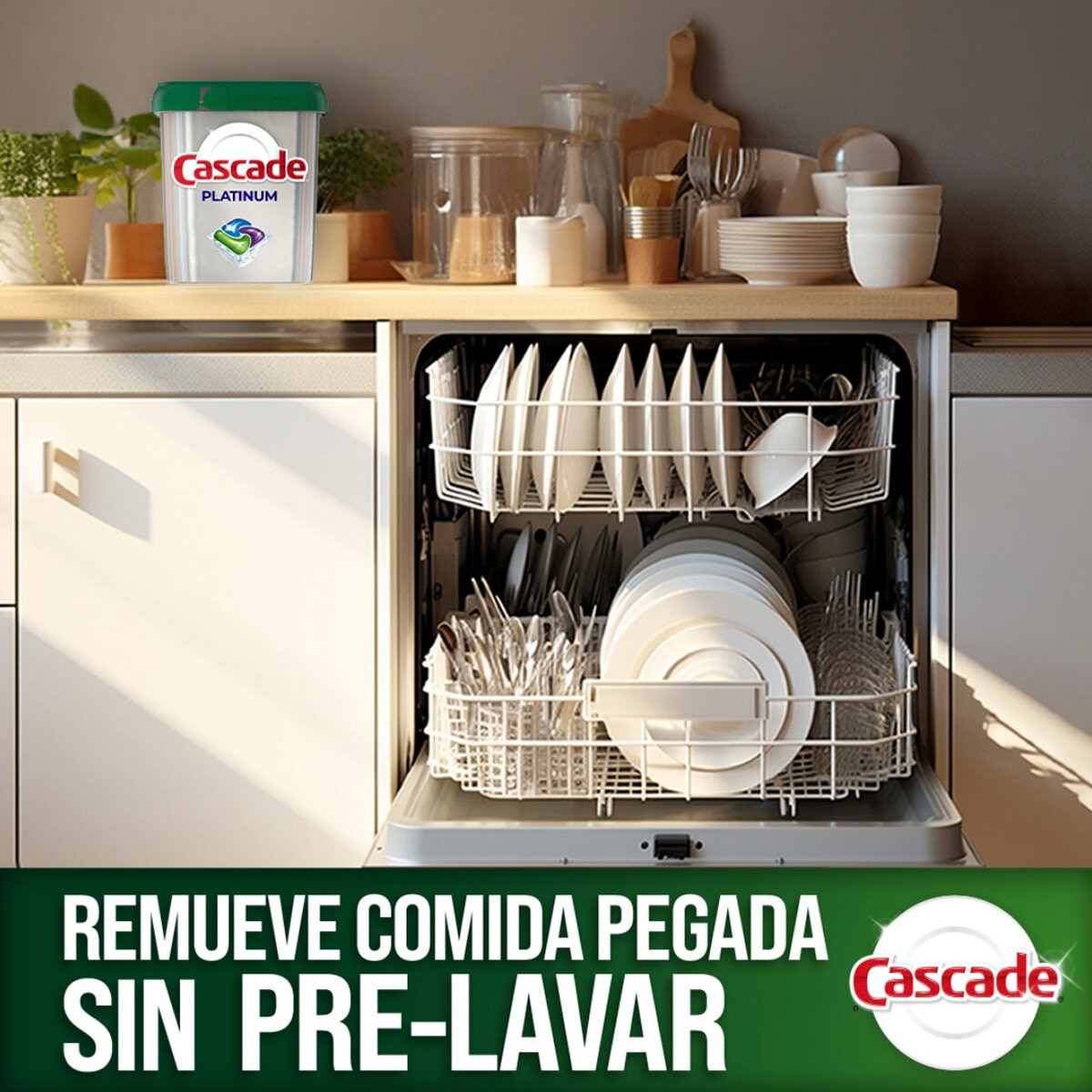 Cascade Platinum Detergente para Lavavajillas 59 pzas Cascade Platinum Detergente para Lavavajillas 59 pzas