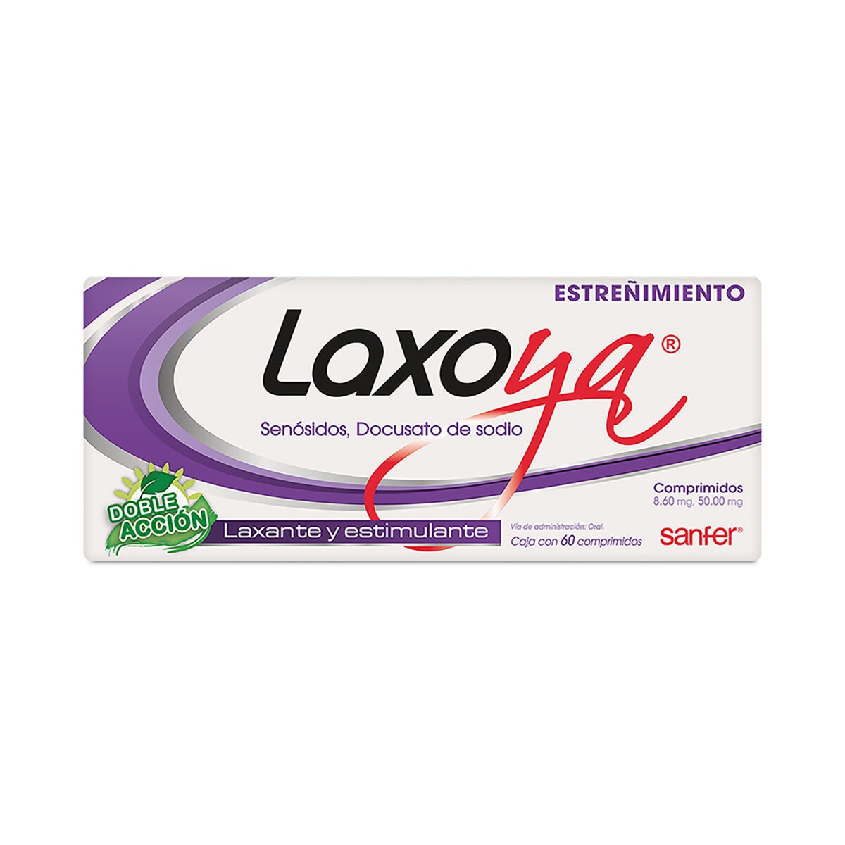 Laxoya Senosidos Docusato de Sodio 8.6mg/50mg 60 Comprimidos