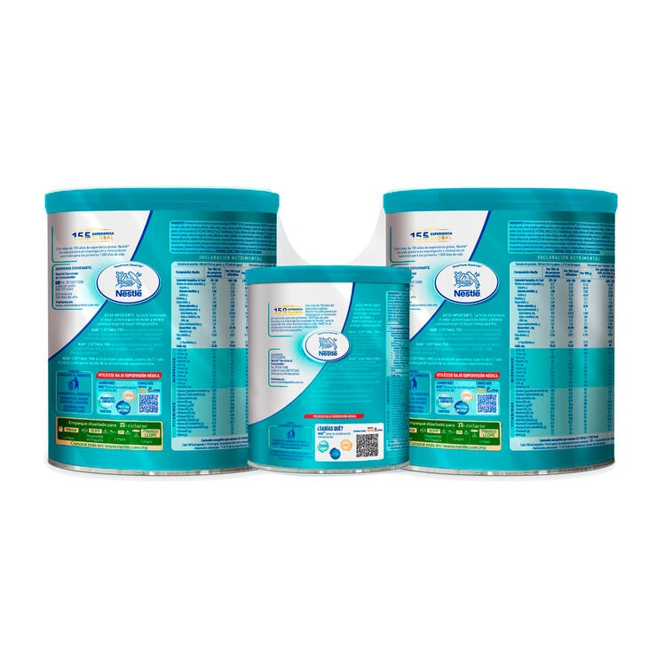 NAN 3 Optipro Etapa 3 2 latas de 1.6 Kg + 1 lata de 400 g NAN 3 Optipro Etapa 3 2 latas de 1.6 Kg + 1 lata de 400 g