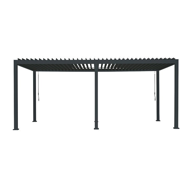 Zhengte, Pérgola de Aluminio de 3m x 6m, Color Gris Zhengte, Pérgola de Aluminio de 3m x 6m, Color Gris