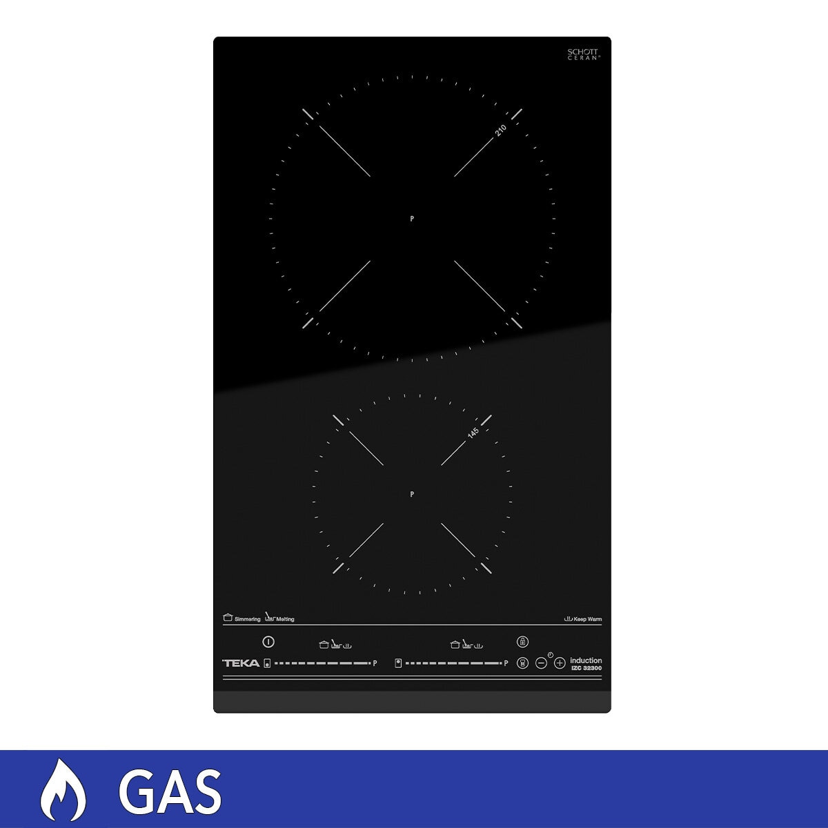 Teka Parrilla de Vitrocerámica de Inducción 2 Zonas de Cocción Teka Parrilla de Vitrocerámica de Inducción 2 Zonas de Cocción