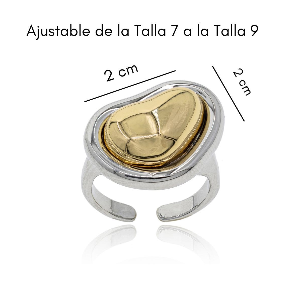 Mayfer, Juego de Collar y Anillo Ajustable, en Alineación de Metal Bañado en Rodio Mayfer, Juego de Collar y Anillo Ajustable, en Alineación de Metal Bañado en Rodio