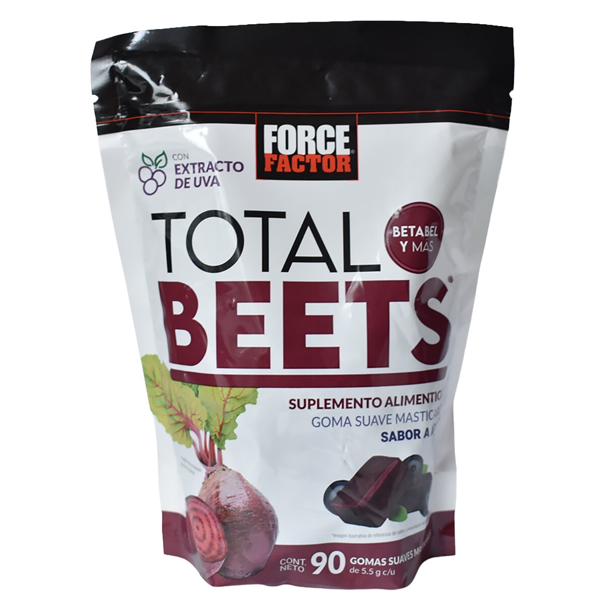Force Factor Total Beets con extracto de uva 90 gomas suaves Force Factor Total Beets con extracto de uva 90 gomas suaves