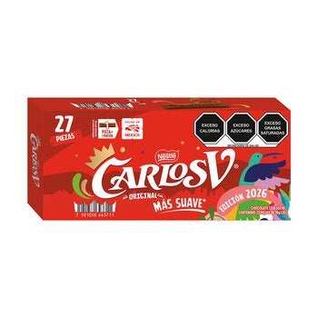 Carlos V Chocolate 27 pzas de 18 g Carlos V Chocolate 27 pzas de 18 g