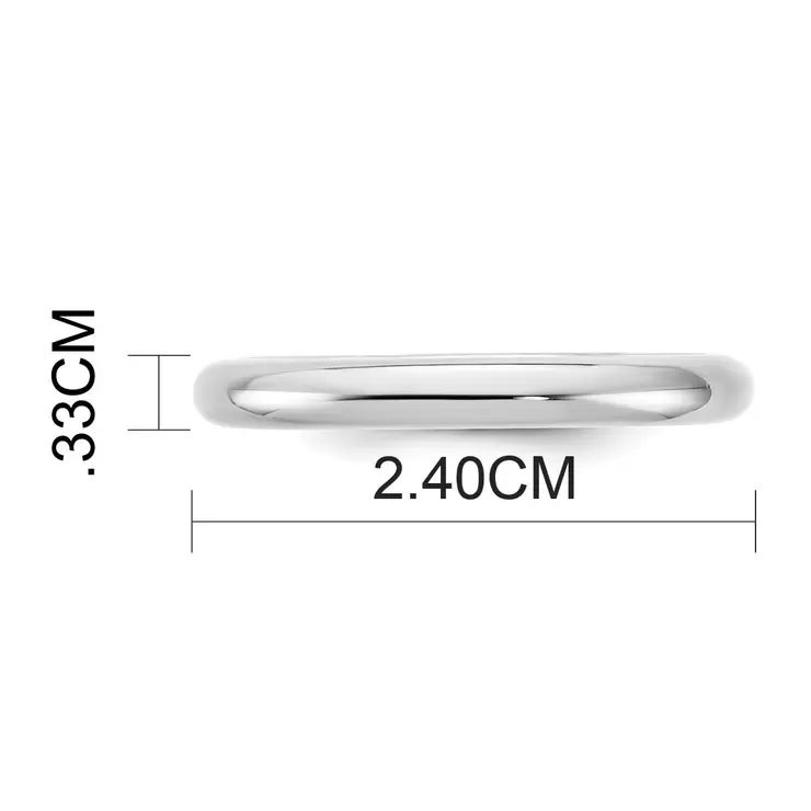 Argolla de matrimonio, 3mm, Comfort Fit, Oro Blanco 14k, Talla 10 Argolla de matrimonio, 3mm, Comfort Fit, Oro Blanco 14k, Talla 10