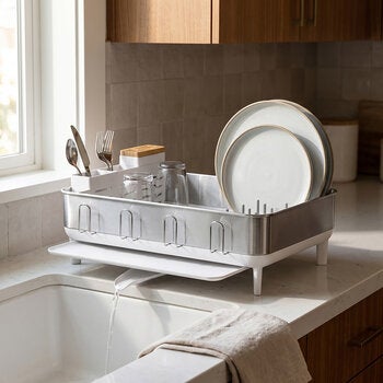 simplehuman, Escurridor de Platos de Acero Inoxidable con Base de Plástico simplehuman, Escurridor de Platos de Acero Inoxidable con Base de Plástico