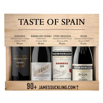 vino tinto taste of spain 4/750 ml gift case