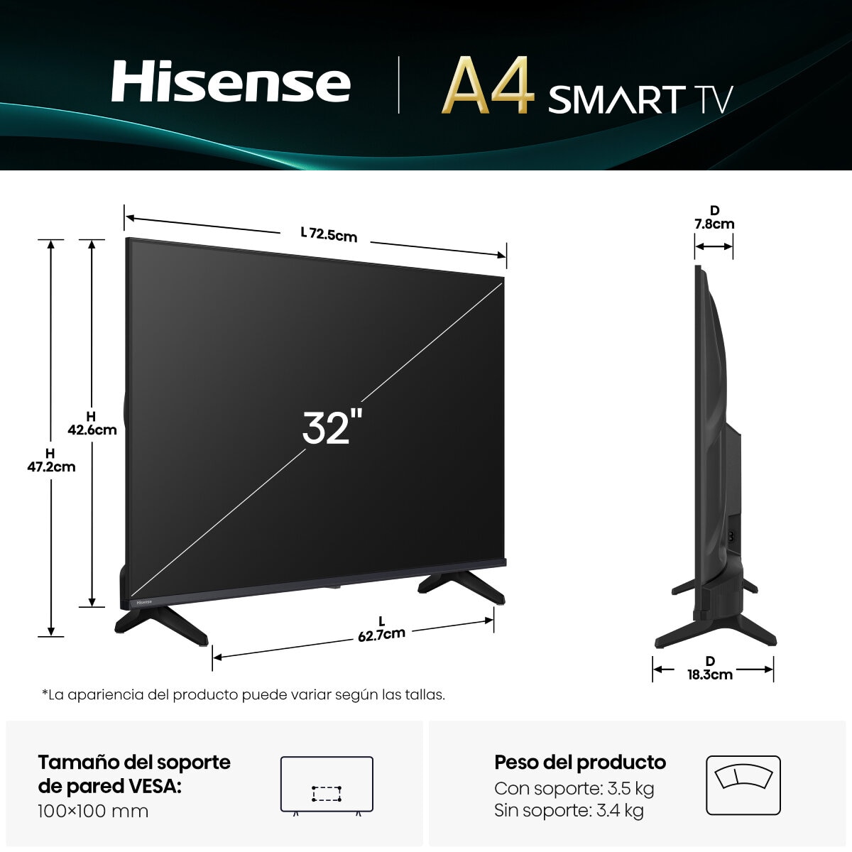 Hisense Pantalla 32" HD Fire TV Hisense Pantalla 32" HD Fire TV