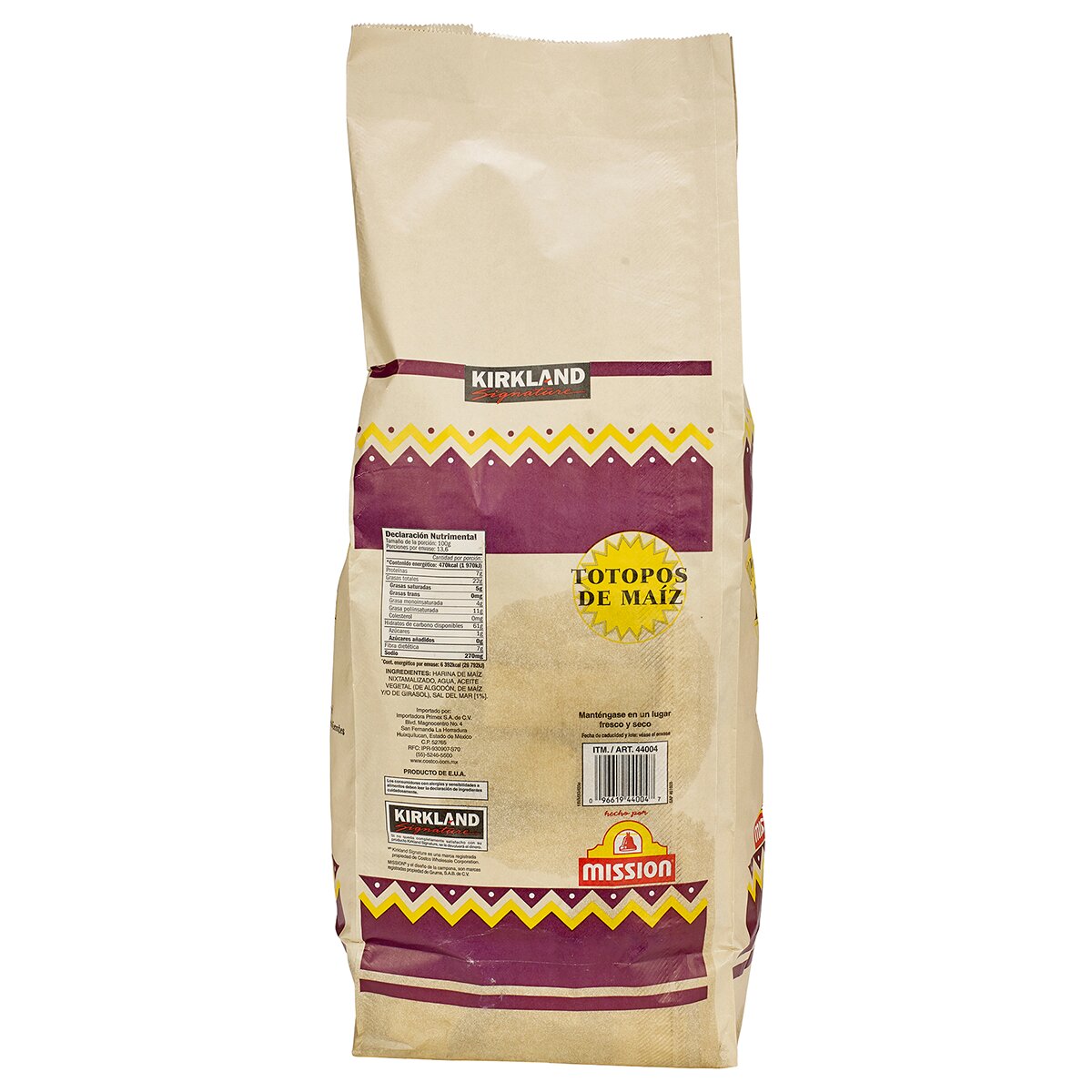 Kirkland Signature Totopos de Maíz 1.36 kg Kirkland Signature Totopos de Maíz 1.36 kg