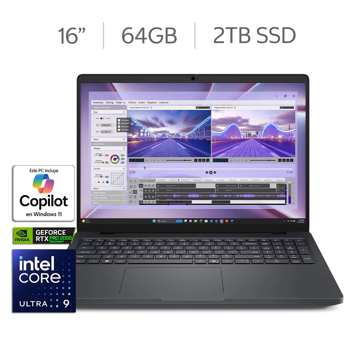 DELL Pro Max 16 Premium Laptop 16" Ultra HD+ Tandem OLED Intel Core Ultra 9 64GB 2TB SSD DELL Pro Max 16 Premium Laptop 16" Ultra HD+ Tandem OLED Intel Core Ultra 9 64GB 2TB SSD