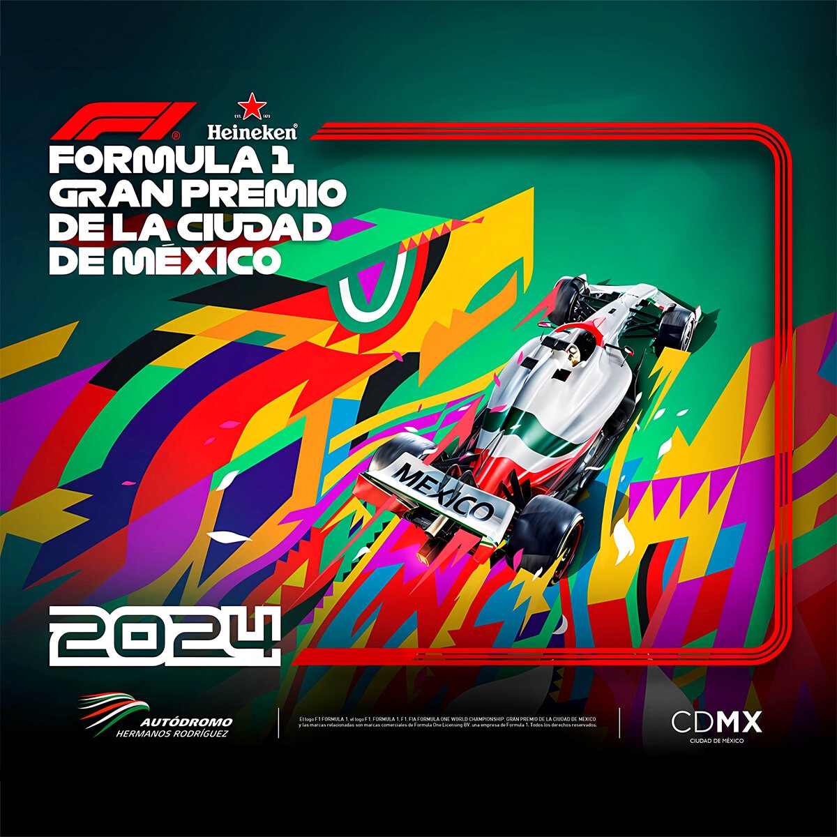 Paquete Fórmula 1 Gran Premio de México: Boleto de entrada para  2 personas al Gran Premio de México del 25 al 27 de Octubre 2024