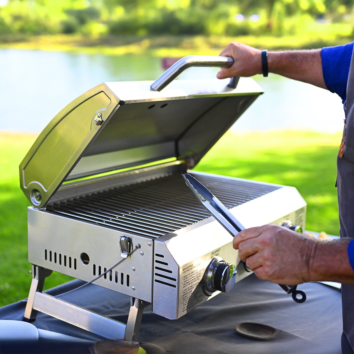 NXR, Parrilla de Acero Inoxidable Portátil de Gas Propano de 3 Quemadores NXR, Parrilla de Acero Inoxidable Portátil de Gas Propano de 3 Quemadores