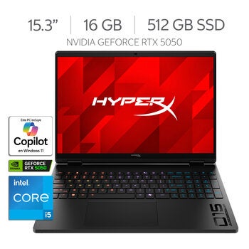 HP HyperX Omen 15-ga0007la Laptop Gaming 15.3" 2K NVIDIA GeForce RTX 5050 Intel Core i5-14500HX 16GB 512GB SSD HP HyperX Omen 15-ga0007la Laptop Gaming 15.3" 2K NVIDIA GeForce RTX 5050 Intel Core i5-14500HX 16GB 512GB SSD