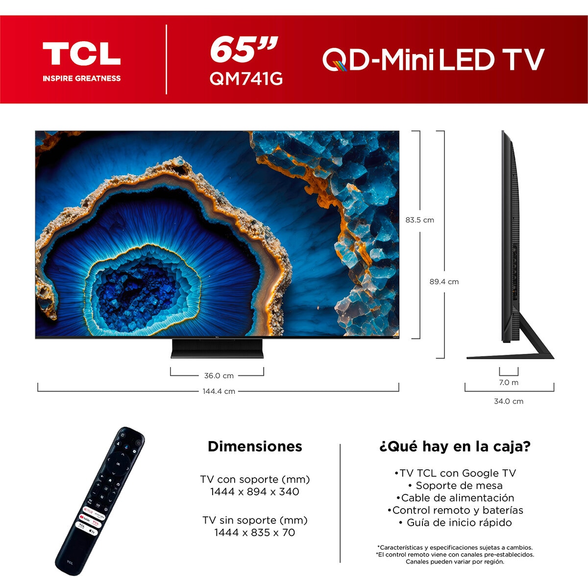 TCL Pantalla 65" 4K Miniled