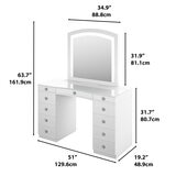 Tresanti, Heidi Tocador con Espejo con Luz Led Tresanti, Heidi Tocador con Espejo con Luz Led