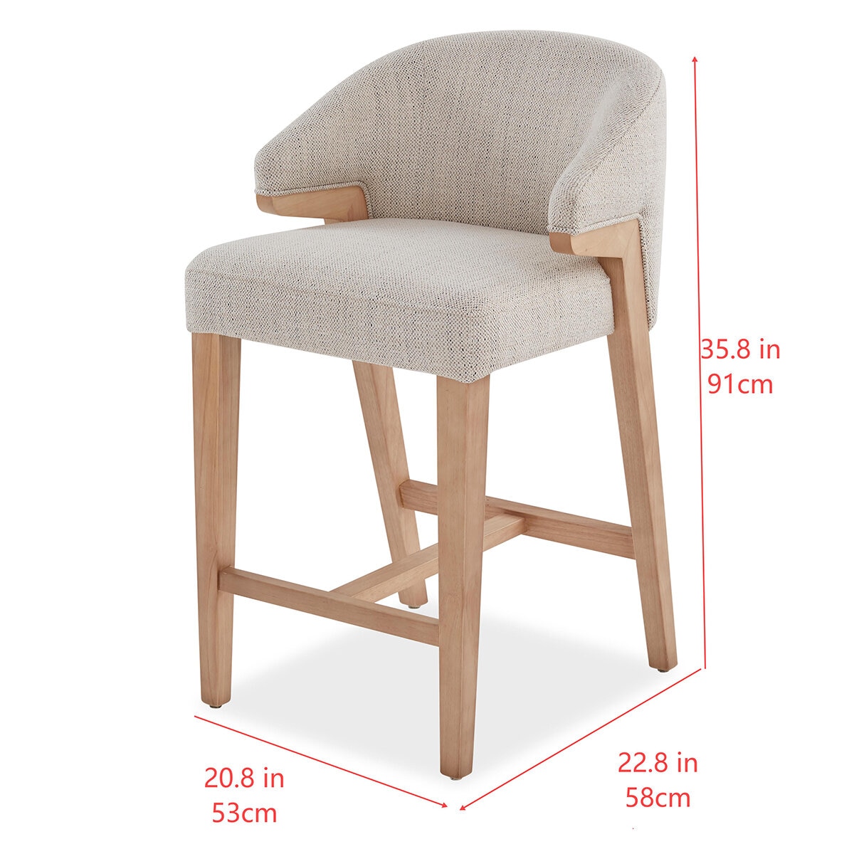 Aiden & Ivy Furniture, Paquete de 2 Taburetes de Tela para Mostrador Aiden & Ivy Furniture, Paquete de 2 Taburetes de Tela para Mostrador