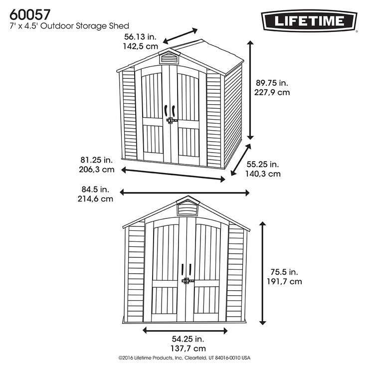 Lifetime, Cobertizo de 2.14m x 1.37m Lifetime, Cobertizo de 2.14m x 1.37m