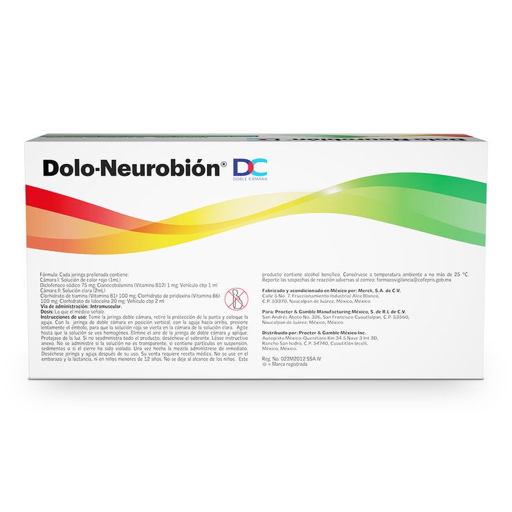 Dolo-Neurobión DC Solución Inyectable con 3 Jeringas Prellenadas de 3 ml Dolo-Neurobión DC Solución Inyectable con 3 Jeringas Prellenadas de 3 ml