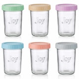 King Crystal Contenedores de Cristal para Alimentos con Tapa, 6 Piezas King Crystal Contenedores de Cristal para Alimentos con Tapa, 6 Piezas