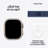 Apple Watch Ultra 3 (GPS + Celular) 49mm Titanio Natural + Correa Trail Azul / Azul Brillante - Talla M/L Apple Watch Ultra 3 (GPS + Celular) 49mm Titanio Natural + Correa Trail Azul / Azul Brillante - Talla M/L