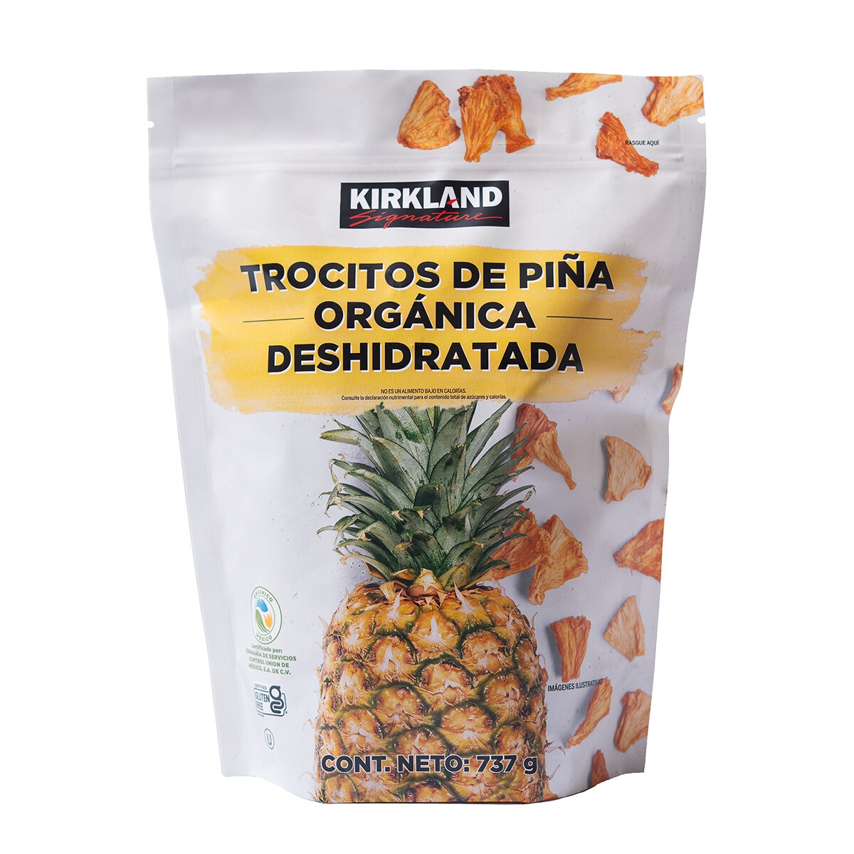 Kirkland Signature Trocitos de Piña Orgánica Deshidratada Kirkland Signature Trocitos de Piña Orgánica Deshidratada