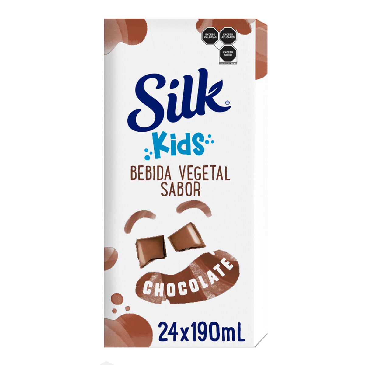  Silk Kids Bebida de Almendra Sabor Chocolate 24 pzas de 190 ml