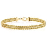 Pulsera para Dama, Oro Amarillo de 14K de 19cm Pulsera para Dama, Oro Amarillo de 14K de 19cm