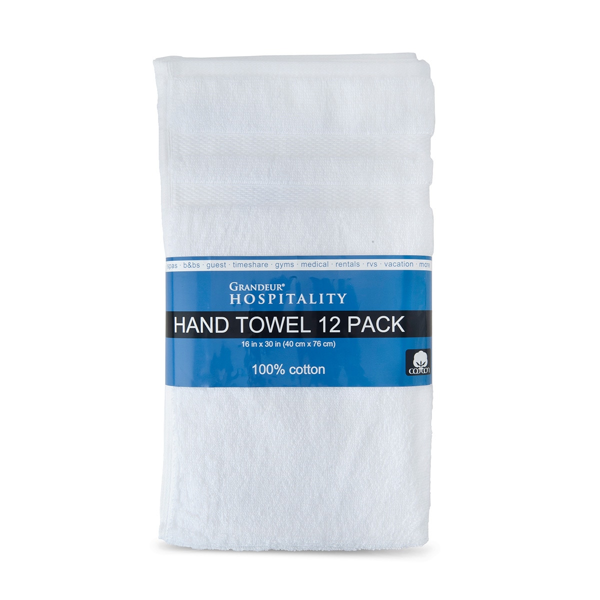 Textila Toallas de mano de algodón blanco para baño, tamaño de 16 x 26  pulgadas, paquete de 12 toallas de gimnasio, toallas de cara ultra suaves