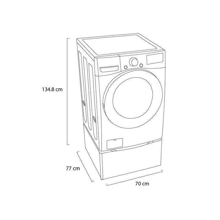 LG Lavasecadora Eléctrica 22Kg/13Kg con Pedestal LG Lavasecadora Eléctrica 22Kg/13Kg con Pedestal