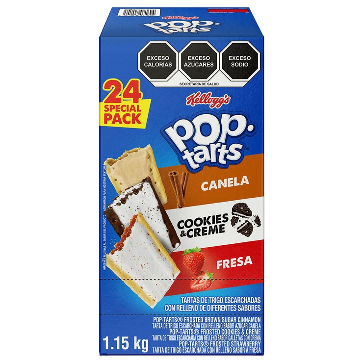 Kellogg's Pop Tarts Tartas de Trigo Escarchadas Rellenas 1.15 kg