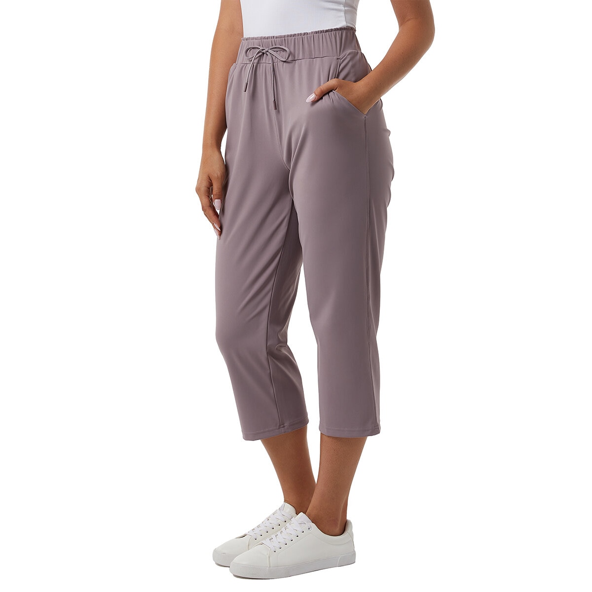 32 Degrees Cool Pantalones Capri para Dama Morado Extra Grande