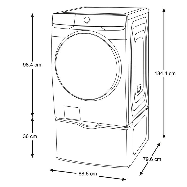 Samsung Lavasecadora Eléctrica 22Kg/13Kg con Pedestal Samsung Lavasecadora Eléctrica 22Kg/13Kg con Pedestal