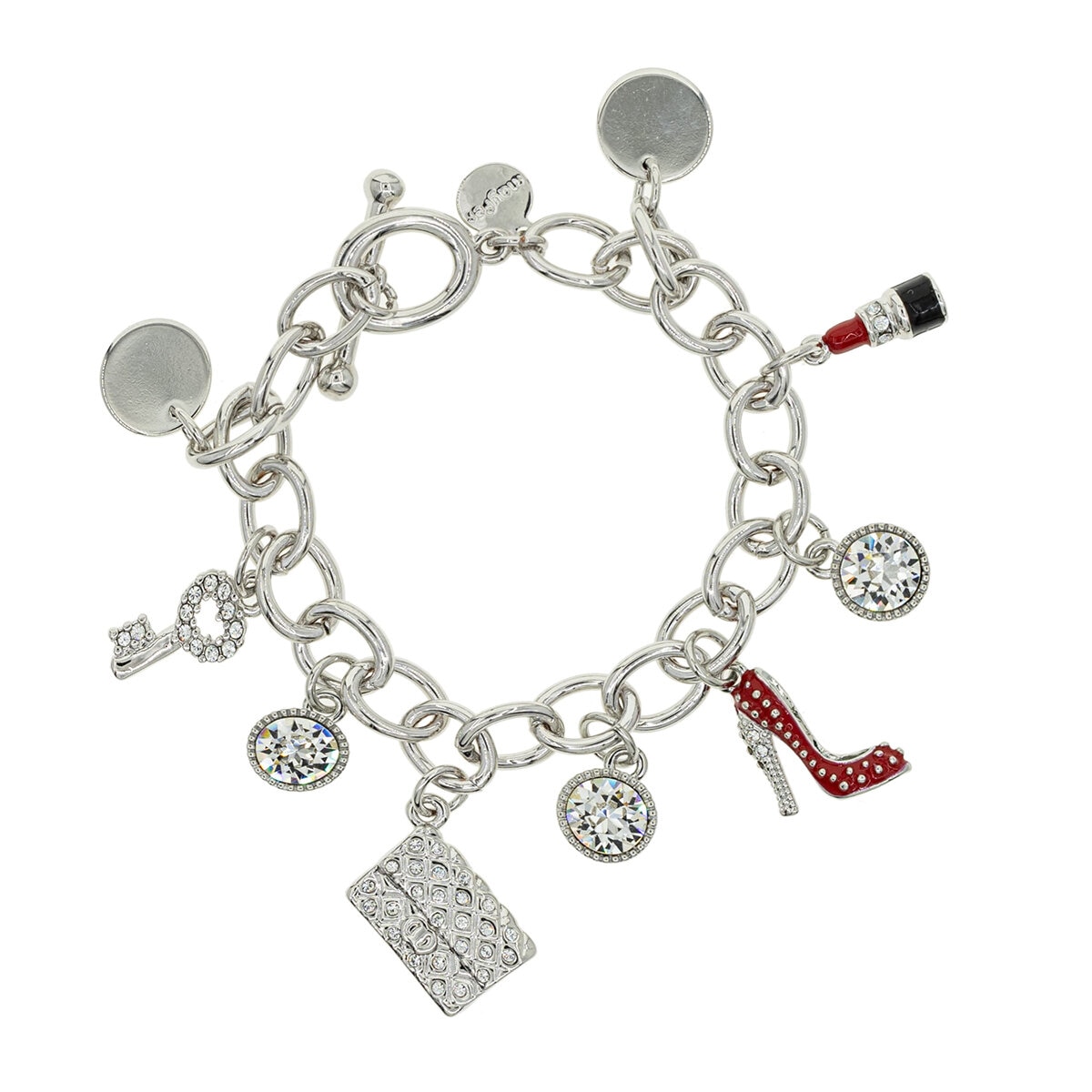 Mayfer, Pulsera con Dijes Originales, Decorados con Cristal Alustríaco