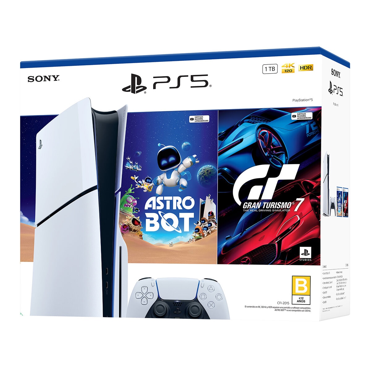 PlayStation 5: Consola Slim Estándar de 1TB + 2 Videojuegos + Estación de Carga PlayStation 5: Consola Slim Estándar de 1TB + 2 Videojuegos + Estación de Carga
