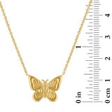Collar con Dije de Mariposa, Oro Amarillo de 14 k Collar con Dije de Mariposa, Oro Amarillo de 14 k