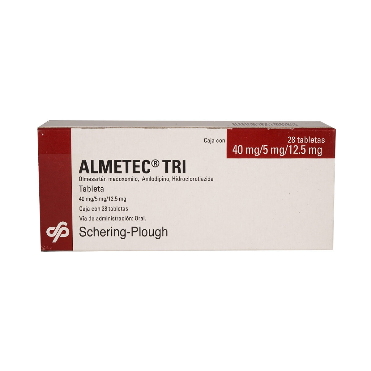 Almetec Tri 40 mg/5 mg/ 12.5 mg 28 Tabletas