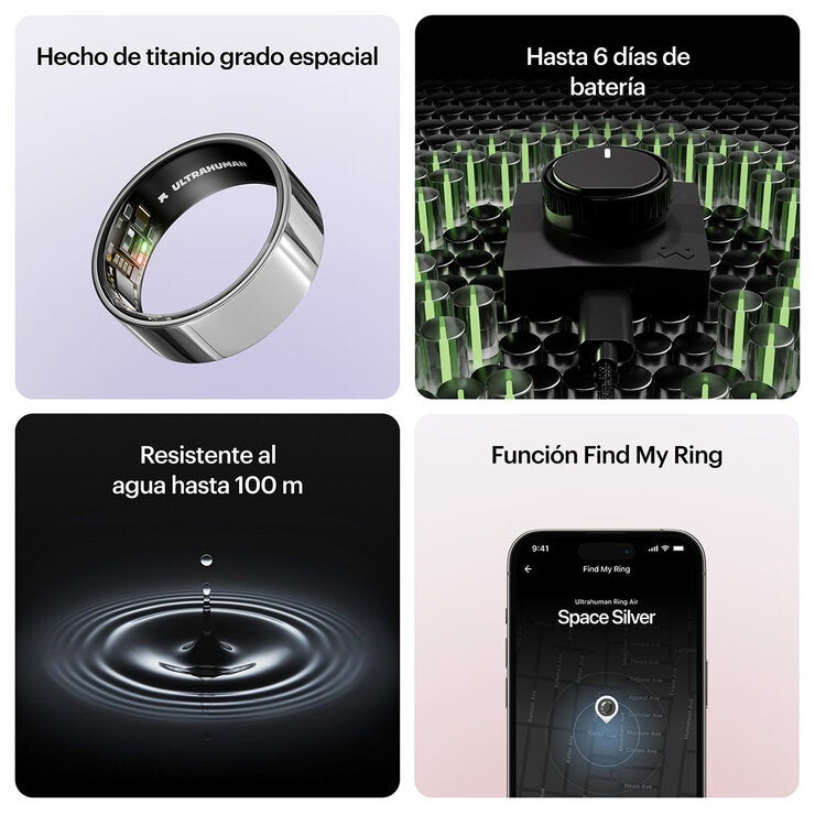 Ultrahuman Ring Air Plata Espacial Ultrahuman Ring Air Plata Espacial