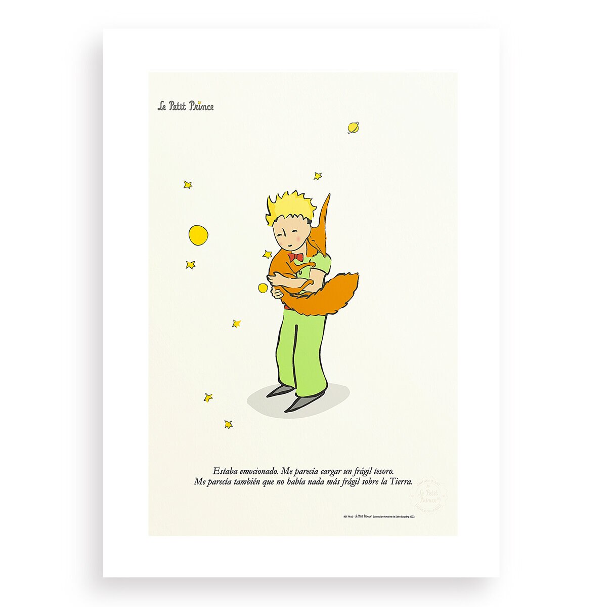 Black Is Color, Cuadro Decorativo El Principito, Enmarcado "El Abrazo del Zorro" Black Is Color, Cuadro Decorativo El Principito, Enmarcado "El Abrazo del Zorro"