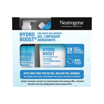 Neutrogena Gel Limpiador Facial Hydro Boost 230 ml + Refill de 473 ml Neutrogena Gel Limpiador Facial Hydro Boost 230 ml + Refill de 473 ml