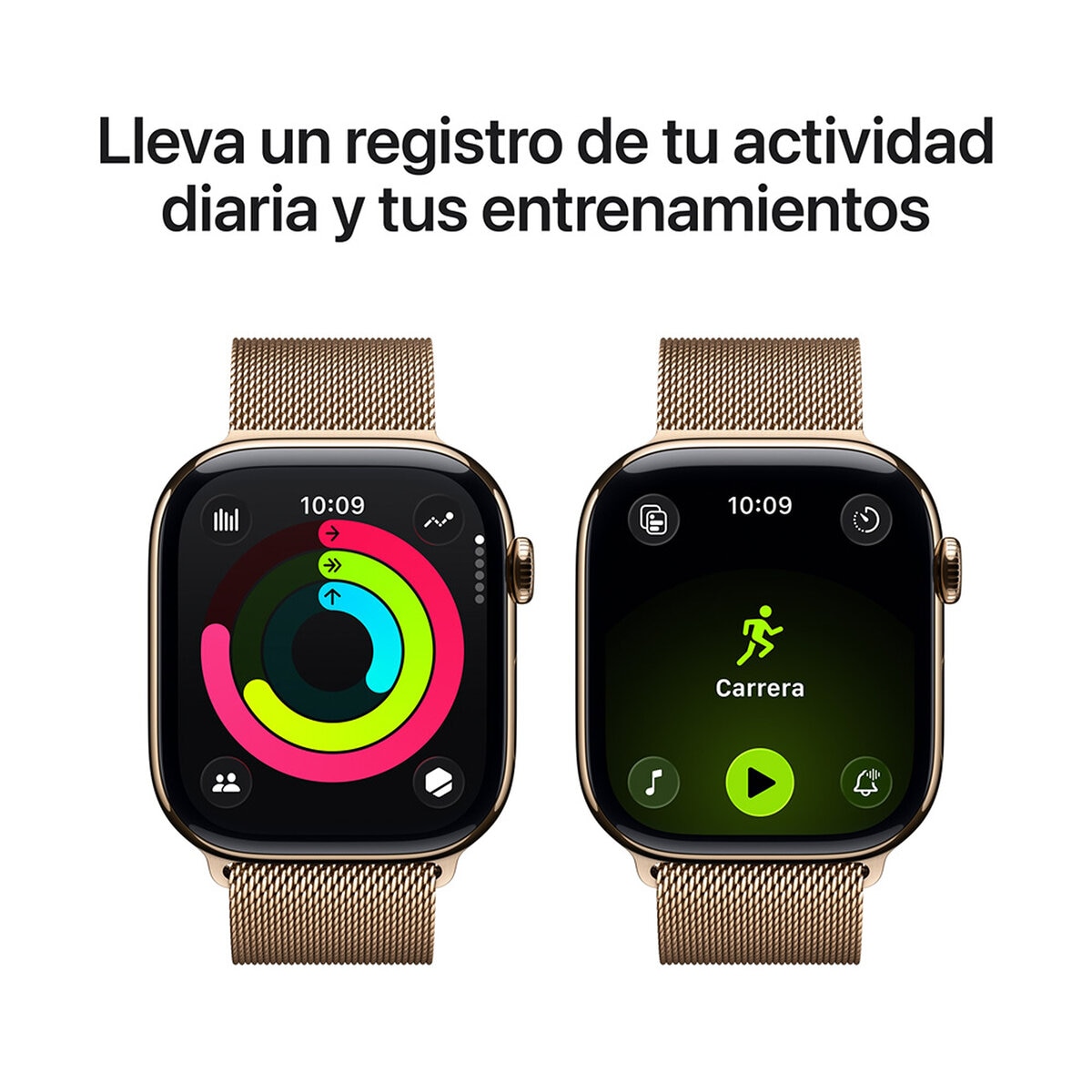 Apple Watch Series 11 (GPS + Celular) 46mm Titanio Oro + Correa Milanese Color Oro - Talla S/M Apple Watch Series 11 (GPS + Celular) 46mm Titanio Oro + Correa Milanese Color Oro - Talla S/M