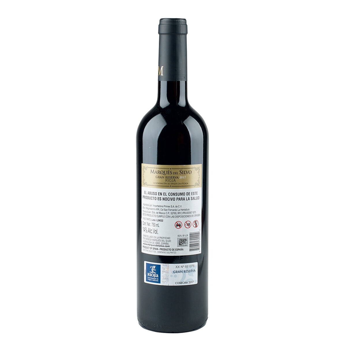Vino Tinto Marqués Del Silvo Gran Reserva 750 ml Vino Tinto Marqués Del Silvo Gran Reserva 750 ml