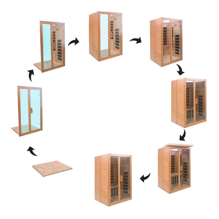 Sauna Infrarrojo de Espectro Completo Low EMF Cercano a Cero Dynamic Santiago, 2 Personas Sauna Infrarrojo de Espectro Completo Low EMF Cercano a Cero Dynamic Santiago, 2 Personas