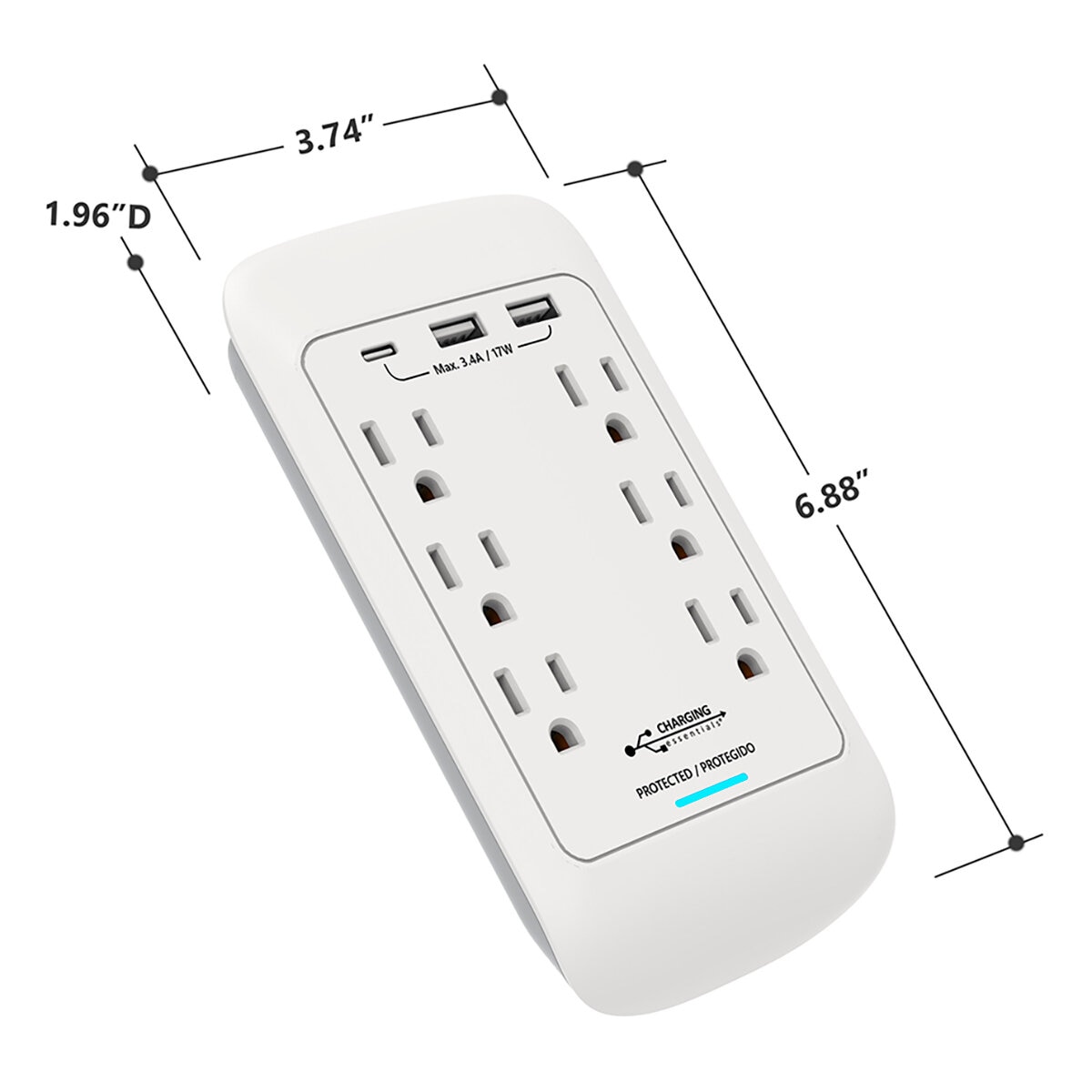 Charging Essentials, Juego de 2 Tomacorrientes de Pared