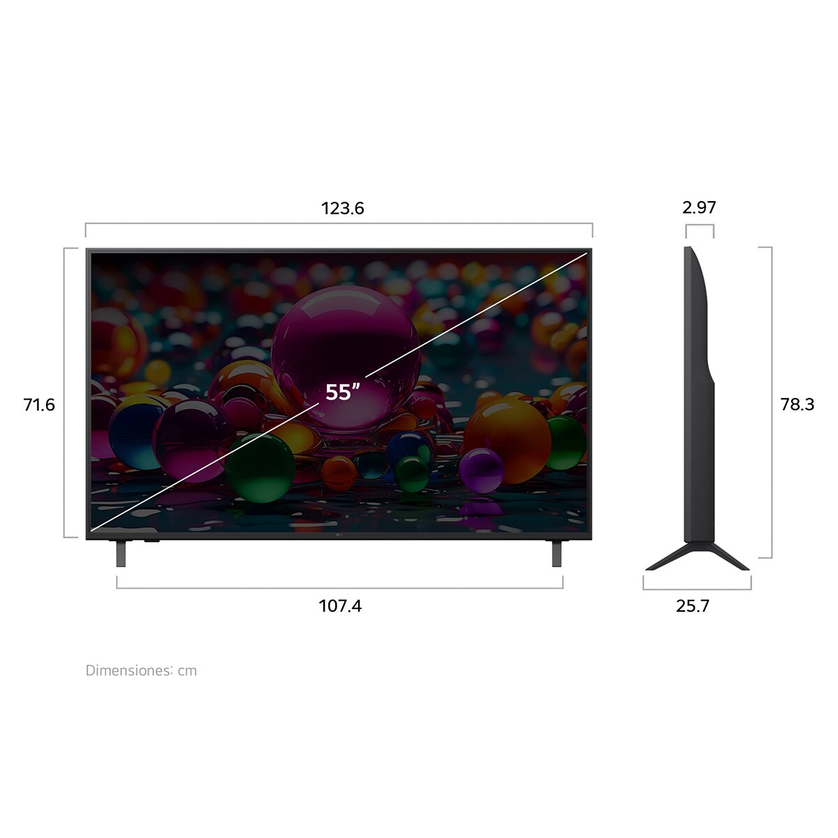 LG Pantalla 55" UHD 4K AI Smart TV LG Pantalla 55" UHD 4K AI Smart TV