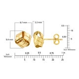 Aretes, Oro Amarillo 14K, Love Knot Aretes, Oro Amarillo 14K, Love Knot