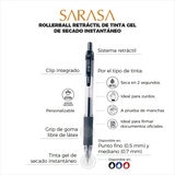 Bolígrafo Sarasa Gel 24 Pzas, Tinta Negra, Azul y Roja Bolígrafo Sarasa Gel 24 Pzas, Tinta Negra, Azul y Roja