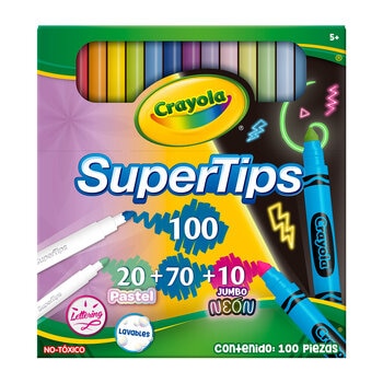 Crayola Plumones Super Tips 100 pzas. Crayola Plumones Super Tips 100 pzas.