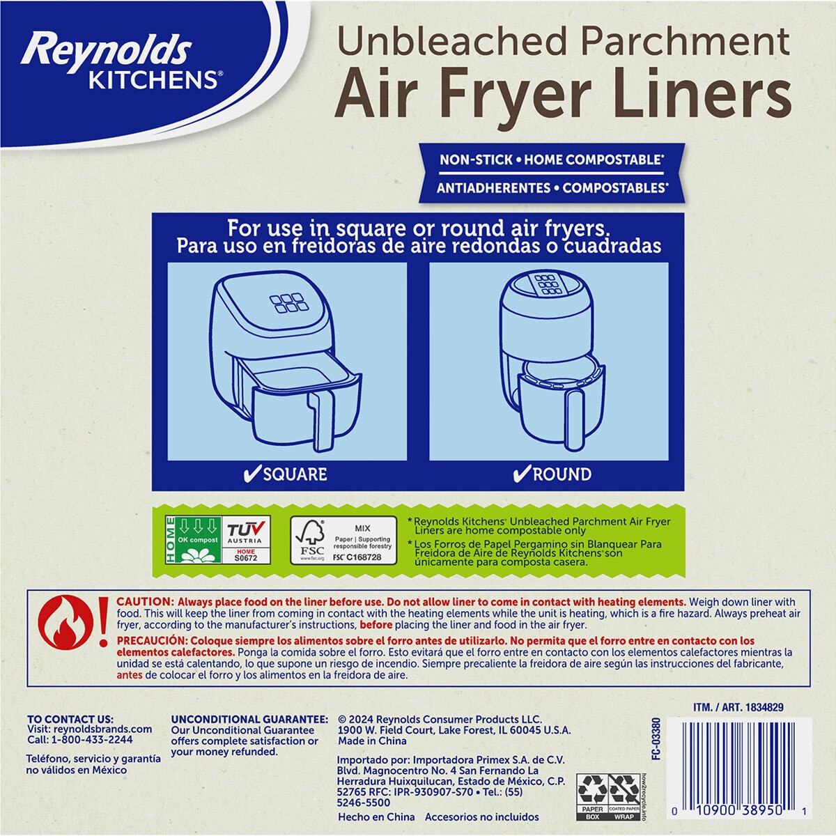 Reynolds Protectores para Air Fryer 150 pzas Reynolds Protectores para Air Fryer 150 pzas