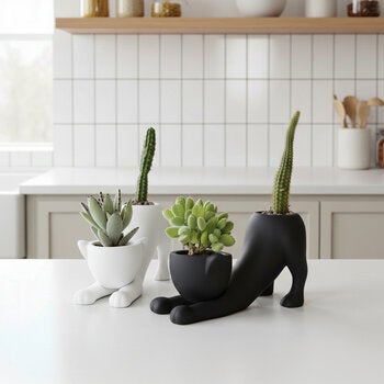 Estudio Floga, Catus Maceta Gato Set de 2 Piezas Estudio Floga, Catus Maceta Gato Set de 2 Piezas